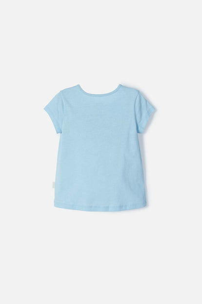 CAMISETA DE STITCH AZUL ICÓNICA PARA NIÑA 2T A 5T
