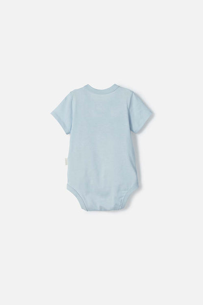 BODY DE LILO Y STITCH AZUL CON AJUSTE EN ENTREPIERNA PARA BEBÉ NIÑA
