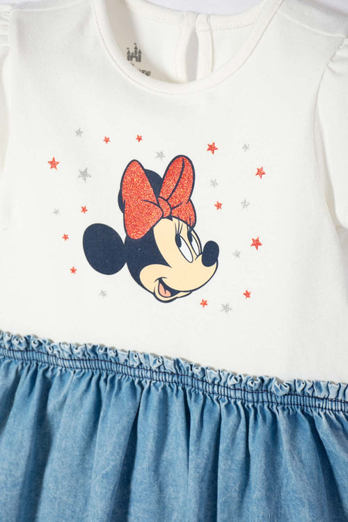 IVORY MINNIE MOUSE DRESS FOR BABY GIRL