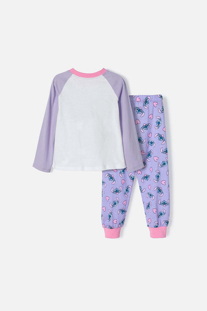 PIJAMA DE STITCH MULTICOLOR DE MANGA LARGA PARA NIÑA 2T A 5T