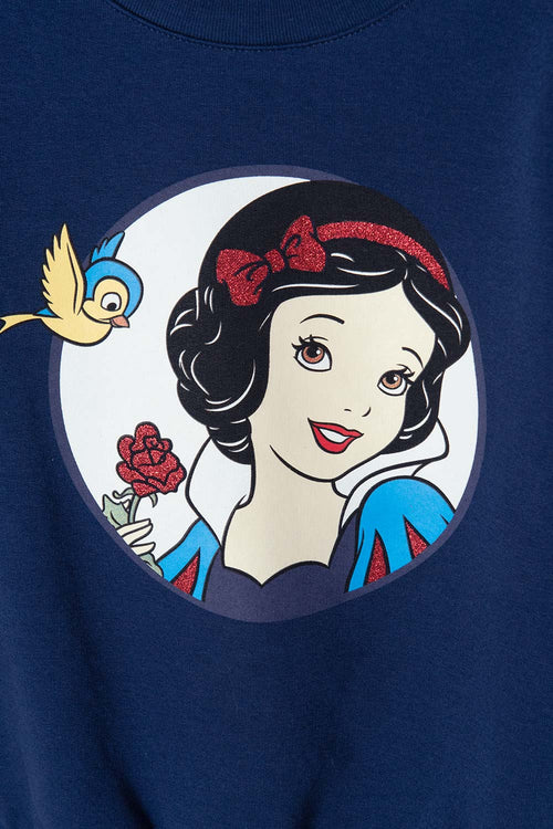 GIRLS' SNOW WHITE BLUE PULLOVER SWEATER 2T TO 5T