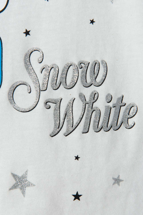 SNOW WHITE T-SHIRT IVORY PRINTED ON FRONT FOR GIRL 2T TO 5T