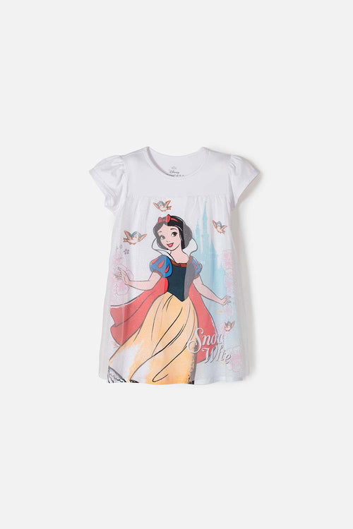 SNOW WHITE WHITE NIGHTGOWN-STYLE PAJAMAS FOR GIRLS SIZES 2T TO 5T