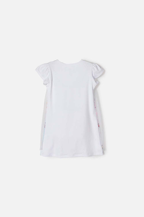 SNOW WHITE WHITE NIGHTGOWN-STYLE PAJAMAS FOR GIRLS SIZES 2T TO 5T