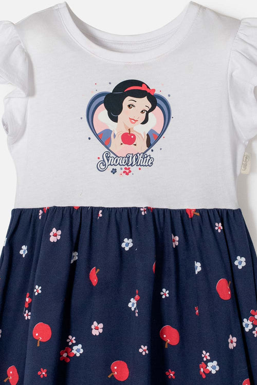 SNOW WHITE DRESS WHITE AND BLUE WITH SLEEVE BOLERO FOR GIRL 2T TO 5T