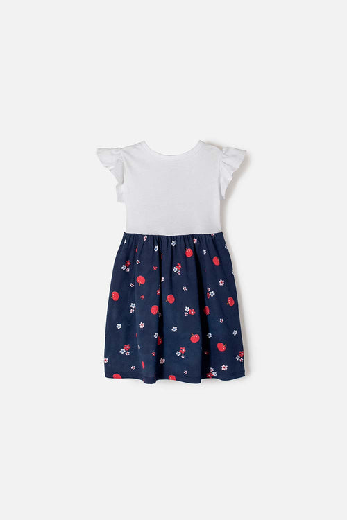 SNOW WHITE DRESS WHITE AND BLUE WITH SLEEVE BOLERO FOR GIRL 2T TO 5T
