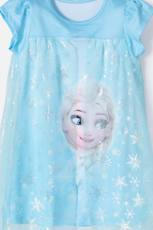 FROZEN NIGHTGOWN PAJAMAS BLUE FOR GIRLS 2T TO 5T