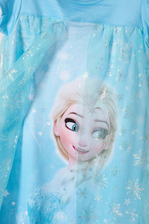 FROZEN NIGHTGOWN PAJAMAS BLUE FOR GIRLS 2T TO 5T