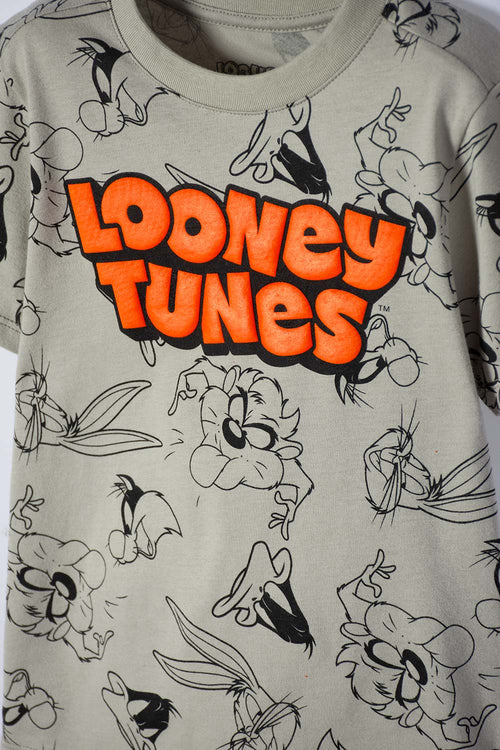 LOONEY TUNES GREEN SHORT SLEEVE T-SHIRT FOR BOYS 2T TO 5T