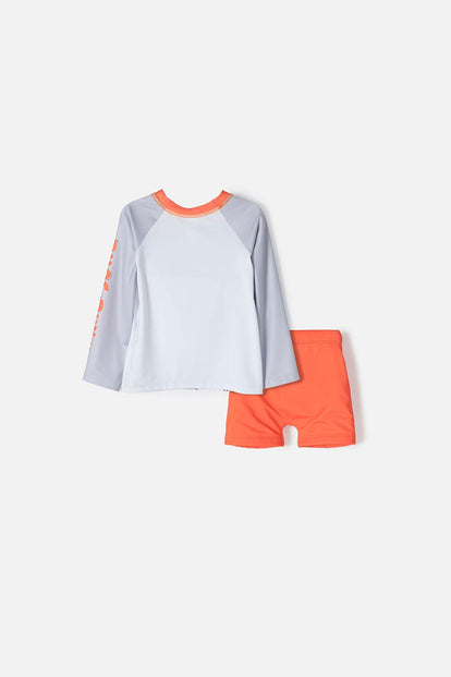 CONJUNTO DE BAÑO DE BUGS BUNNY MULTICOLOR MANGA LARGA PARA NIÑO 2T A 5T