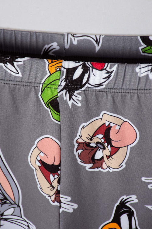 WHITE AND GRAY LOONEY TUNES LONG-SLEEVE PAJAMAS FOR BOYS 2T TO 5T
