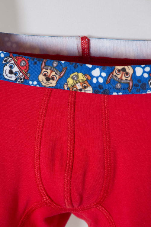 2-PACK PAW PATROL RED AND WHITE BOXER BRIEFS FOR BOYS SIZES 2T TO 6T