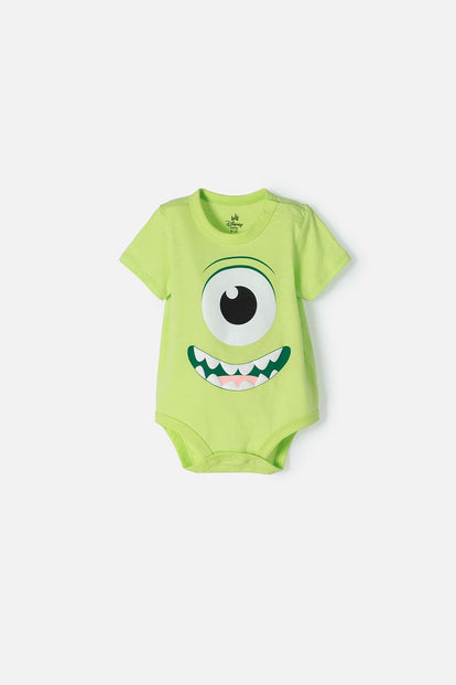 BODY DE MONSTERS UNIVERSITY VERDE CON AJUSTE EN ENTREPIERNA PARA BEBÉ NIÑO