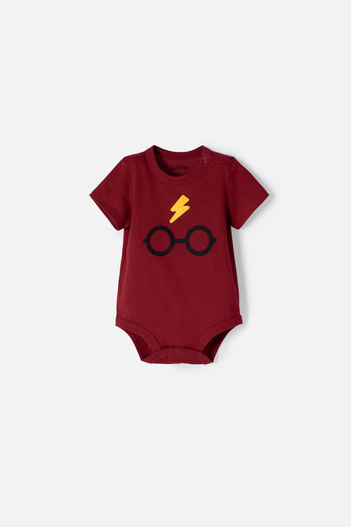 HARRY POTTER RED SHORT SLEEVE BABY BOY BODYSUIT