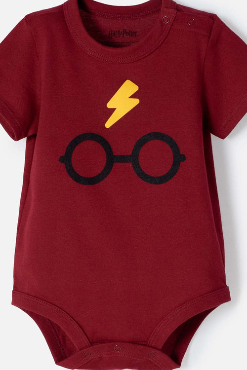 HARRY POTTER RED SHORT SLEEVE BABY BOY BODYSUIT