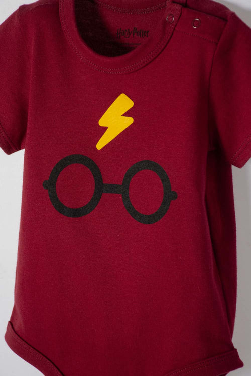 HARRY POTTER RED SHORT SLEEVE BABY BOY BODYSUIT