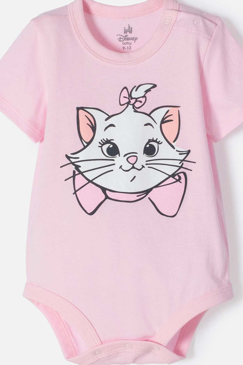 THE ARISTOCATS PINK BODYSUIT PRINTED ON FRONT FOR BABY GIRL