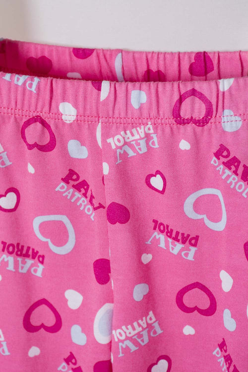 PAW PATROL BLUE AND FUCHSIA SHORT SLEEVE PAJAMAS FOR GIRLS 2T TO 6T