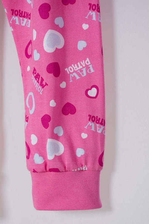 PAW PATROL BLUE AND FUCHSIA SHORT SLEEVE PAJAMAS FOR GIRLS 2T TO 6T