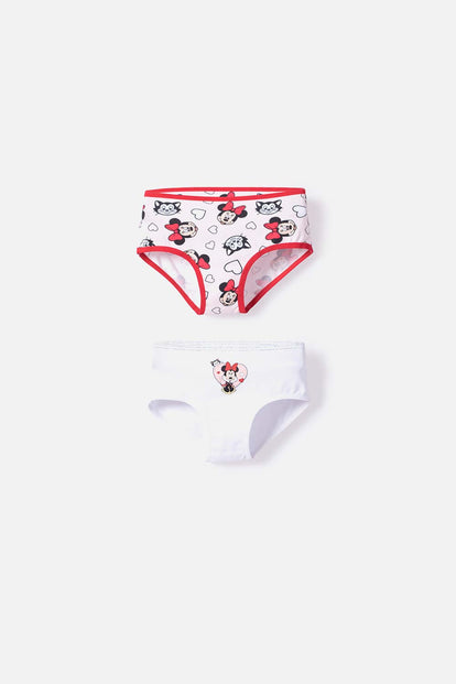 2-PACK MINNIE MOUSE MULTICOLOR PANTIES FOR GIRLS 2T TO 5T