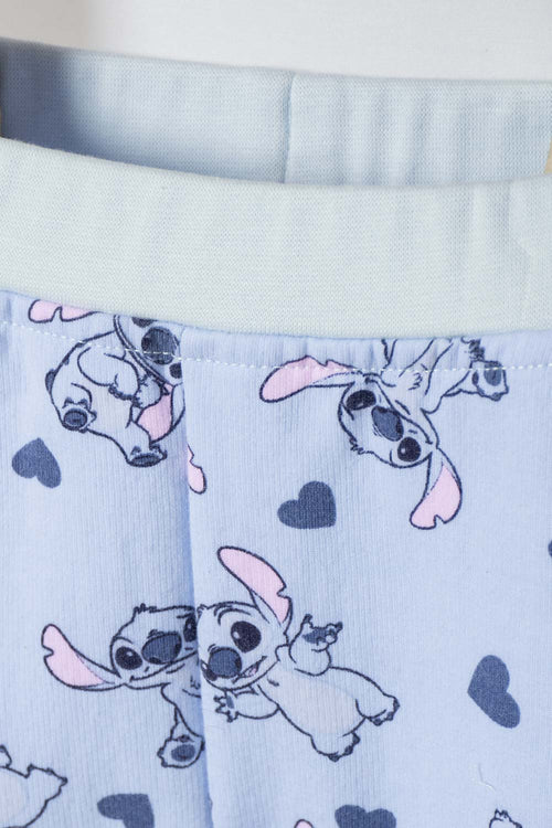 STITCH SKY BLUE LONG PANTS SET FOR BABY GIRL