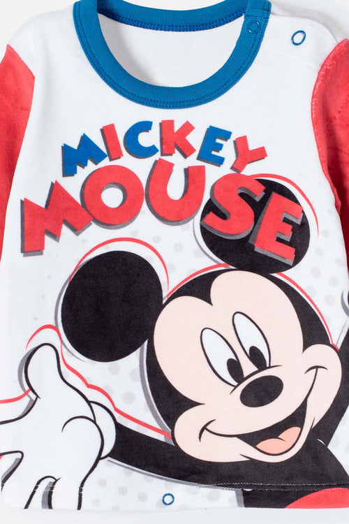MICKEY MOUSE PAJAMAS WITH LONG MULTICOLORED PANTS FOR BABY BOY