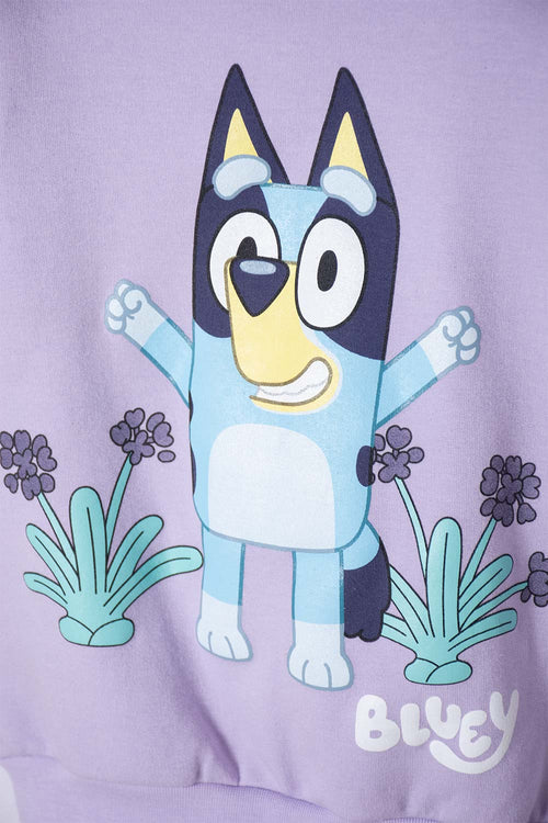 BLUEY LILAC PULLOVER SWEATER FOR GIRLS 2T TO 6T