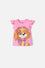 CAMISETA DE PAW PATROL MANGA CORTA ROSADA PARA NIÑA 2T A 6T