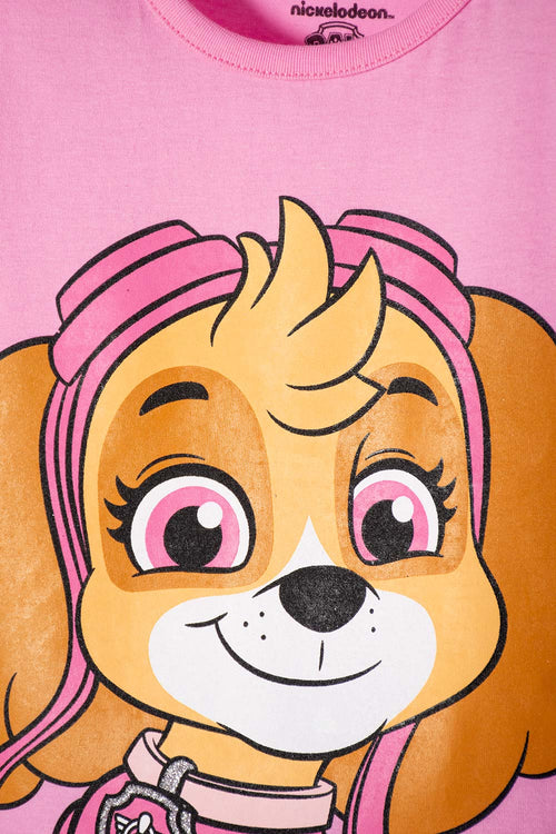 GIRL'S PINK PAW PATROL SHORT SLEEVE T-SHIRT 2T TO 6T