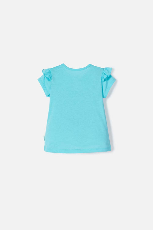 PAW PATROL SHORT SLEEVE TURQUOISE T-SHIRT FOR GIRLS 2T TO 6T