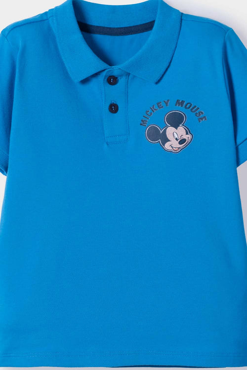 MICKEY MOUSE BLUE POLO SHIRT FOR BOYS 2T TO 5T