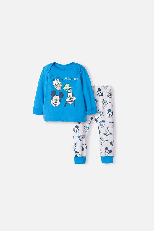 MICKEY MOUSE BLUE LONG-SLEEVED PAJAMAS FOR BABY BOYS