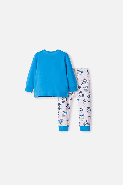 MICKEY MOUSE BLUE LONG-SLEEVED PAJAMAS FOR BABY BOYS