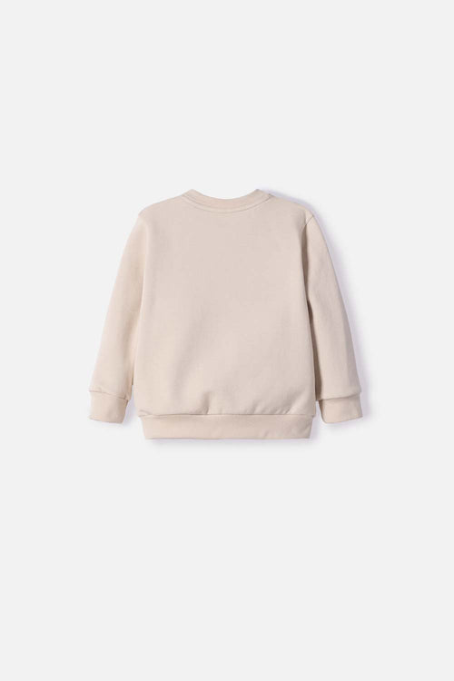 MICKEY MOUSE KHAKI SWEATSHIRT WITH FRONT PRINT FOR BOYS 2T TO 5T
