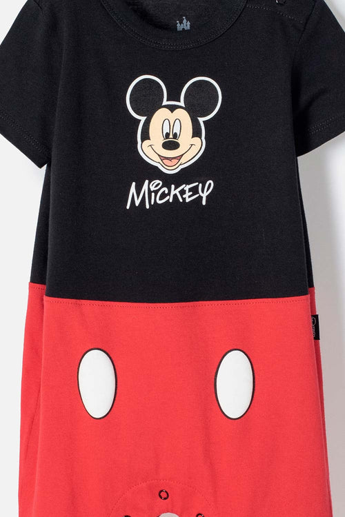 MICKEY MOUSE ROMPER WITH MULTICOLOR SNAPS FOR BABY BOYS