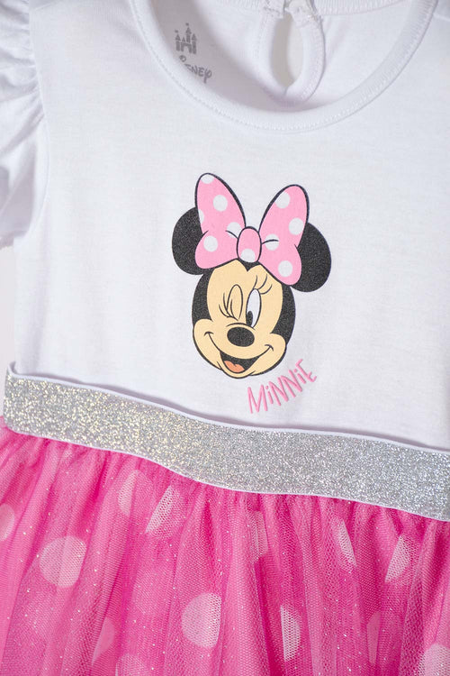 MINNIE MOUSE DRESS WITH MULTICOLOR BOLERO FOR BABY GIRLS