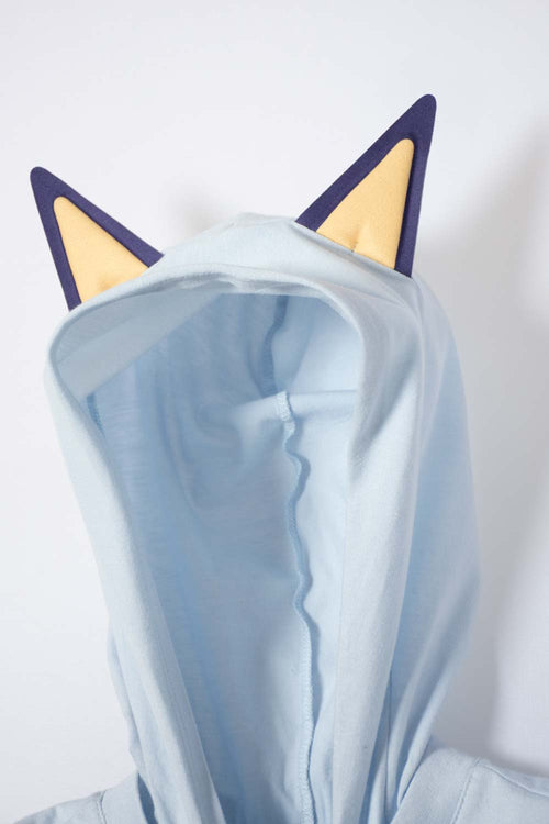BLUEY HOODED T-SHIRT BLUE FOR GIRLS 2T TO 6T