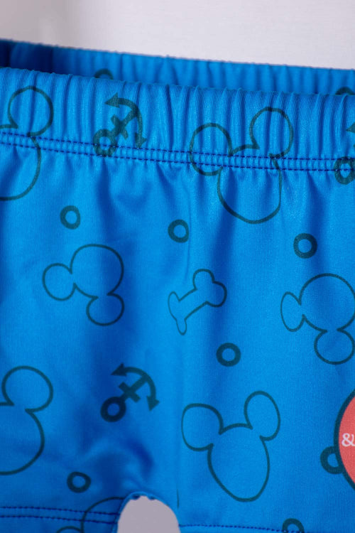 MICKEY MOUSE BLUE LONG-SLEEVED SWIM SET FOR BOYS 2T TO 5T