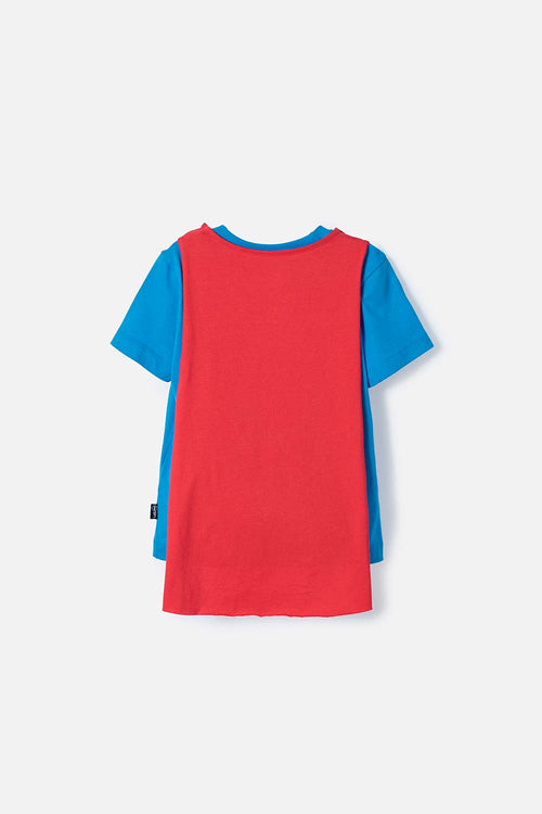 SUPERMAN T-SHIRT WITH MULTICOLOR CAPE FOR BOYS 2T-5T