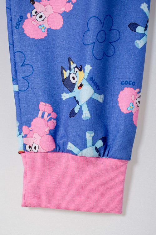 BLUEY MULTICOLOR LONG-SLEEVED PAJAMAS FOR GIRLS SIZES 2T TO 6T