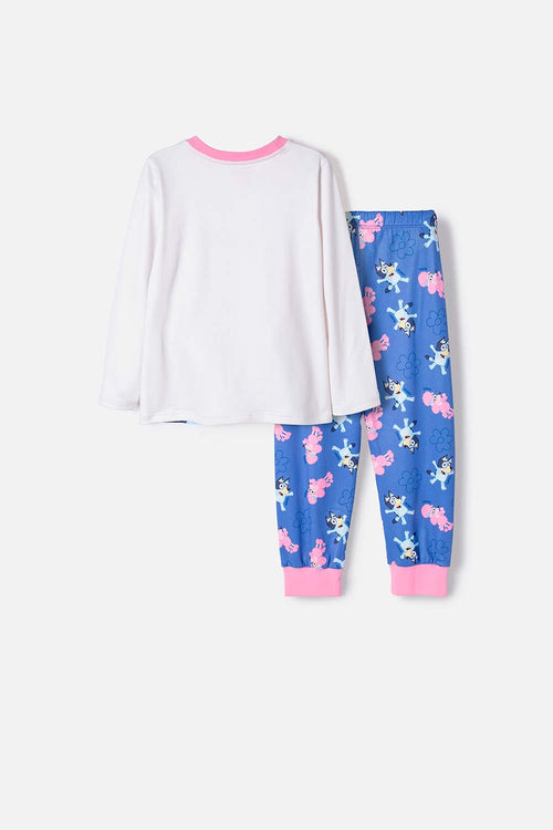 BLUEY MULTICOLOR LONG-SLEEVED PAJAMAS FOR GIRLS SIZES 2T TO 6T