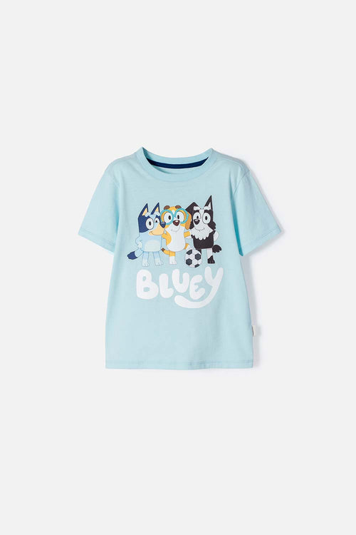 BLUEY BLUE SHORT SLEEVE T-SHIRT FOR BOYS 2T TO 6T