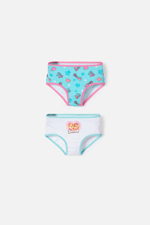 2-PACK PAW PATROL PANTIES WHITE AND TURQUOISE FOR GIRLS 2T TO 6T