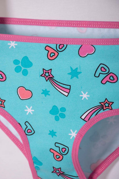 PACK X2 PANTIES DE PAW PATROL BLANCO Y TURQUESA PARA NIÑA 2T A 6T