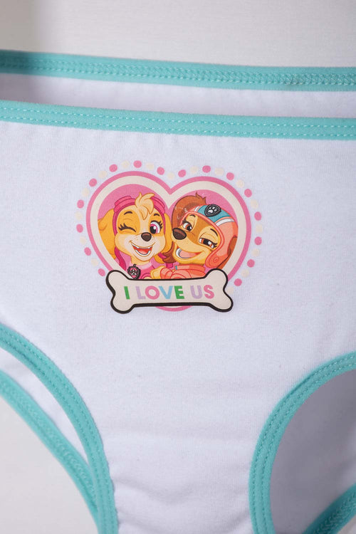 2-PACK PAW PATROL PANTIES WHITE AND TURQUOISE FOR GIRLS 2T TO 6T