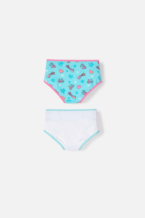 2-PACK PAW PATROL PANTIES WHITE AND TURQUOISE FOR GIRLS 2T TO 6T