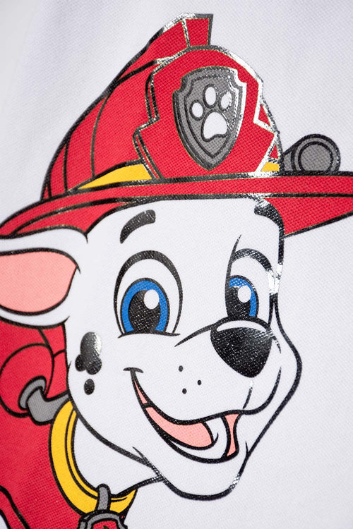 PAW PATROL WHITE POLO SHIRT FOR BOYS 2T TO 6T