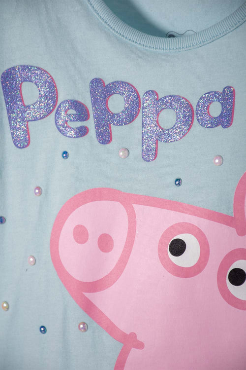 PEPPA PIG BLUE T-SHIRT WITH FRONT PRINT FOR GIRLS 2T TO 5T