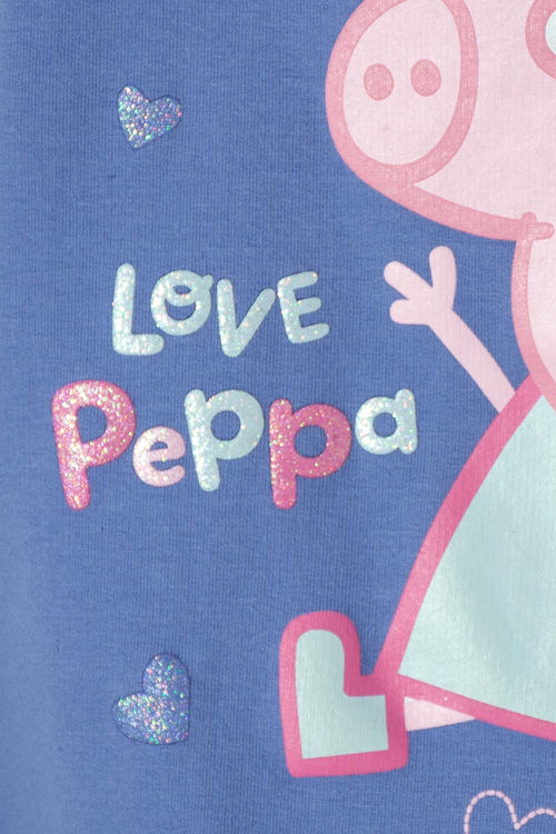 PEPPA PIG PURPLE CLOSED-DESIGN SWEATSHIRT FOR GIRLS 2T TO 5T