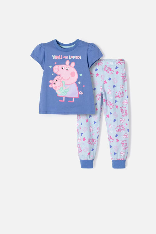 PEPPA PIG MULTICOLOR SHORT SLEEVE PAJAMAS FOR GIRLS SIZES 2T TO 5T